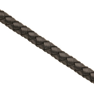 30 FT 3 MM Imitation Black Braided Leather Cord