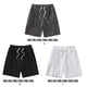 thumbnail image 5 of Qarigey Pantalones de encaje de hielo, pantalones cortos holgados, lavables, transpirables, con cierre de piel, Unisex, moda para correr, Prendas para la parte inferior del cuerpo Gris 4XL, 5 of 6