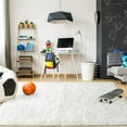thumbnail image 7 of Dwelke Ultra Fluffy Rug Indoor Plush Soft Carpet for Living Room Anti-Skid Durable Area Rug 3x5ft Cream-white, 7 of 7