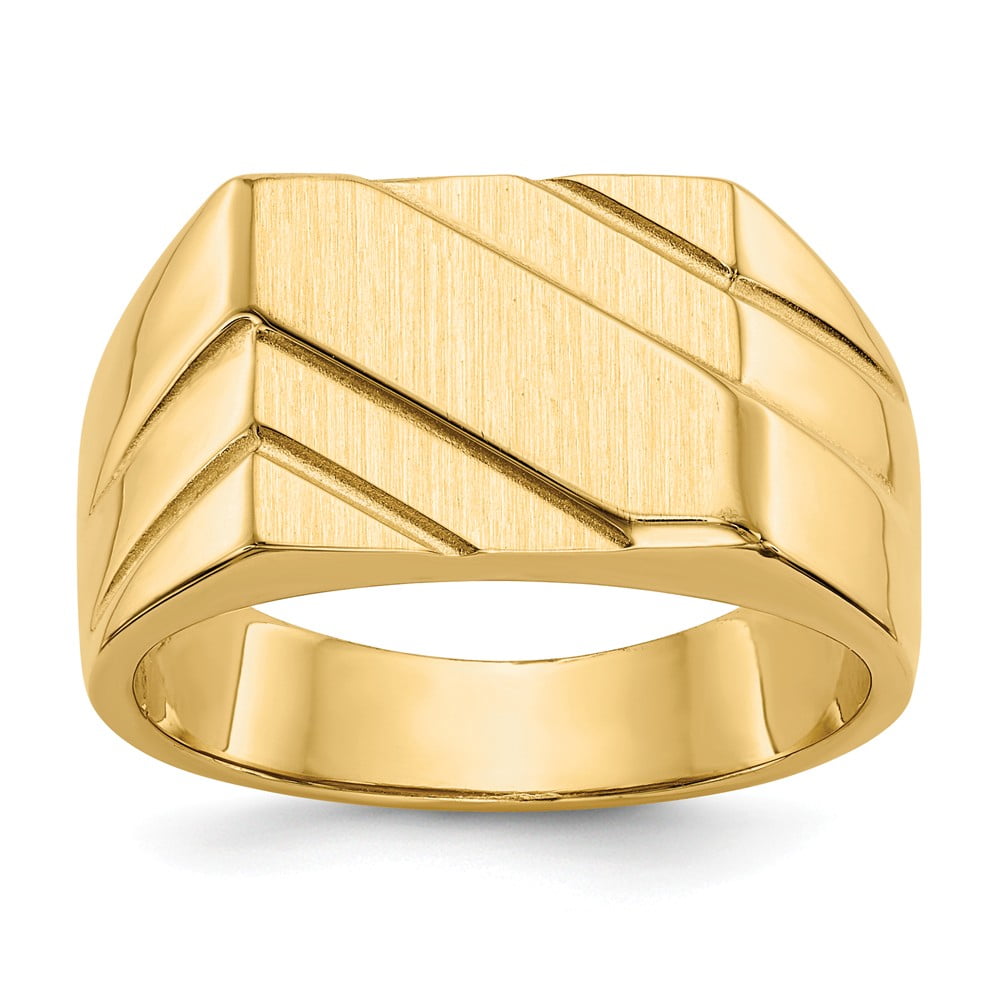 Mia Diamonds 14k White Gold Signet Ring