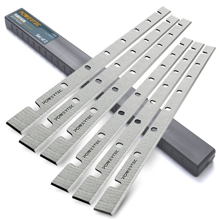POWERTEC 6PK 12-1/2 Inch Planer Blades for DeWalt DW733 Planer, Replacement for DW7332 Planer Knives (12809-P3)