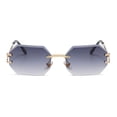 thumbnail image 4 of Gafas de sol octogonales sin marco, gafas de sol de moda, nuevas gafas de sol de marea para disparar en calles europeas y americanas para mujer, 4 of 6