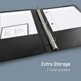 thumbnail image 2 of OS Plus 1 Inch O-Ring Simple View Binder, Black, 12-Pack,  5-Tab Dividers 1 Set, 2 of 3