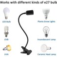 thumbnail image 2 of Enchufe E27 Negro BRI con Abrazadera y Clip Cuello de Cisne Ajustable Cable con Interruptor Europeo, 2 of 5