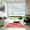 thumbnail image 6 of Ahgly Company Indoor Round Patterned Ferrari Red Area Rugs, 5' Round, 6 of 6