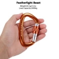 thumbnail image 2 of BIMZUC Mosquetón de Escalada Aluminio 7075 Alta Resistencia 25kN Naranja 10 cm / 3.9 in, 2 of 9