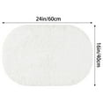 thumbnail image 5 of NOMADIC NOOK 2 Pcs Oval Shaggy Bath Mats Absorbent Soft Bathroom Rugs White/Green 16" x 24", 5 of 6