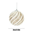 thumbnail image 4 of Xuniizn Christmas Ornaments Set - Christmas Balls Christmas Tree Decoration Balls Powder Balls Christmas Hanging 8cm Christmas Decoration Small Pendant 2PC, Gold, 4 of 7