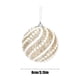 thumbnail image 3 of Bolas navideñas de nieve en polvo | Adornos para árbol de Navidad de 8 cm con detalles de cuentas y lentejuelas | Juego de 2 adornos colgantes en dorado, blanco, rosa y azul, 3 of 5