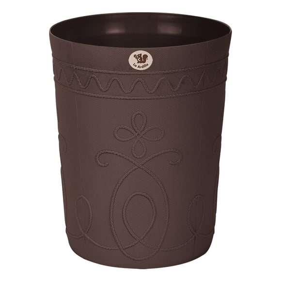 CESTO LA ARDILLA BORDADO REDONDO D23 A29 CHOCOLATE