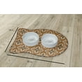 thumbnail image 2 of Simply Daisy Geometric Floral Pattern Fish Shape Pet Feeding Mat for Cats, 2 of 3
