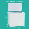 thumbnail image 4 of Koolatron 7.0 cu ft Large Chest Freezer with Energy-Efficient Manual Defrost, White, 4 of 8