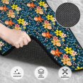 thumbnail image 3 of Yiaed Blue Floral Print Carpet Floor Mats for Cars, Auto Accessories Front & Rear Car Floor Mats Car Floor Foot Mat Sets of 4 Pieces, 3 of 7