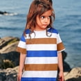 thumbnail image 2 of uikmnh Girls Black & White Striped Short Sleeve Tee, Casual Comfort Summer Top for Kids Color:Blue,Size:4-5 Years, 2 of 4