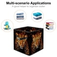 thumbnail image 2 of Leopard Foldable Storage Basket with Handle, 10.8"x10.5"x10.6", Large Capacity Organizer Bins, 2 of 6
