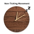 thumbnail image 6 of CONSDAN Vintage Oak Solid Wood Wall Clock, 12",  Walnut Color Round, 6 of 8