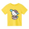 thumbnail image 3 of Camiseta de algodón de Hello Kitty, ropa para niños, ropa para niñas, camisetas Y2k Kawaii Sanrio Kuromi para bebés, camisetas de dibujos animados, camisetas casuales, 3 of 5