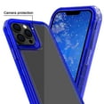 thumbnail image 5 of for iPhone 8 Plus/7 Plus Case, Support Wireless Charging, Crystal Clear Case Protective Shockproof Bumpers, Not Yellowing Cover for Men Women Hybrid 2 in 1 Military Drop Protection Case,Darkblue, 5 of 6
