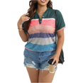 thumbnail image 2 of Plus-Size Women's Short-Sleeved camo Print Casual Loose Crew Neck Fashion top, 2 of 6