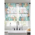 thumbnail image 2 of Beach Coastal Sheer Curtains 54 Inch Length 2 Panels Set Window Treatments, Summer Coral Starfish Nautical Ocean Retro Rod Pocket Semi Curtains for Living Room/Bedroom/Kitchen Décor, 104"W x 54"L, 2 of 7