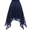 thumbnail image 4 of EGNMCR Robes d'Été Femmes Tendance 2024 Mode Femme Grenadine Ajourée Col Rond Robe de Soirée Robe de Fête, 4 of 8