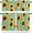 Yellow, variant on 3 Pieces Kitchen Curtains & Valances Set, Farmhouse Sunflower Teal, Short Curtain Rod Pocket Window Curtain, Vintage Flower, Window Treatment Tiers Valances (Single Panel 54"x18",2 Tiers 27.5"x36")