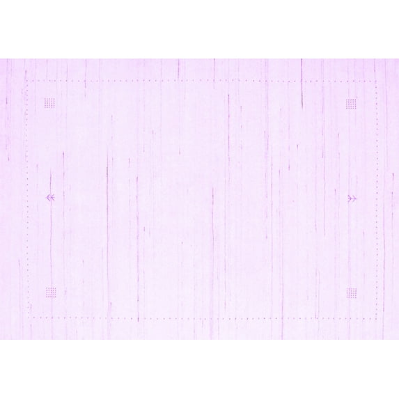 Ahgly Company Indoor Rectangle Solid Purple Modern Area Rugs, 8' x 12'
