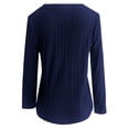 thumbnail image 6 of Fgnfyis T Shirts For Women Casual Long Sleeve Soft Basic Solid Color Top Everyday Comfort Warmth Long Sleeve Tops For Women Navy XXL, 6 of 6