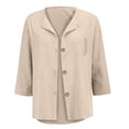 thumbnail image 7 of IMENGL Fashion Casual Comfortable Sweatshirt 3/4 Long Sleeve With Pocket Beige XXXL, 7 of 7