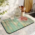 thumbnail image 3 of Vintage Wooden Plank Daisy Coffee Drainer Mat - Rustic Design, Coffee Drying Mat, 19.5x12in - Fast Drying for Kitchen, 3 of 7