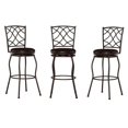 thumbnail image 1 of Riverbay Furniture Tabouret en Métal Réglable 30 Pouces Brun Foncé/espresso (Ensemble de 3), 1 of 4