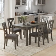 Signature Design by Ashley Caitbrook Gray Dining Table and Chairs - Set of 7