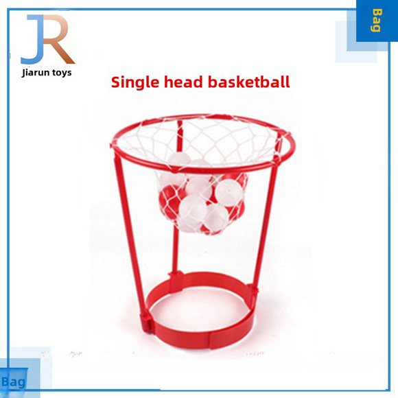 Red Basketball Headband Hoop Toy for Kids Ages 4-6 - Interactive Parent-Child Game, Creative Cognitive Development Plaything with Durable PVC Material, Easy-to-Use Design for Fun Sportsmanship