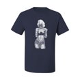 thumbnail image 2 of Sexy Tattooed Marilyn Monroe Pop Culture Men's Graphic T-Shirt, Navy, 3XL, 2 of 3