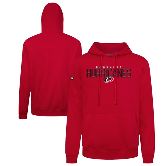 Men's Levelwear Red Carolina Hurricanes Podium Carve Pullover Hoodie