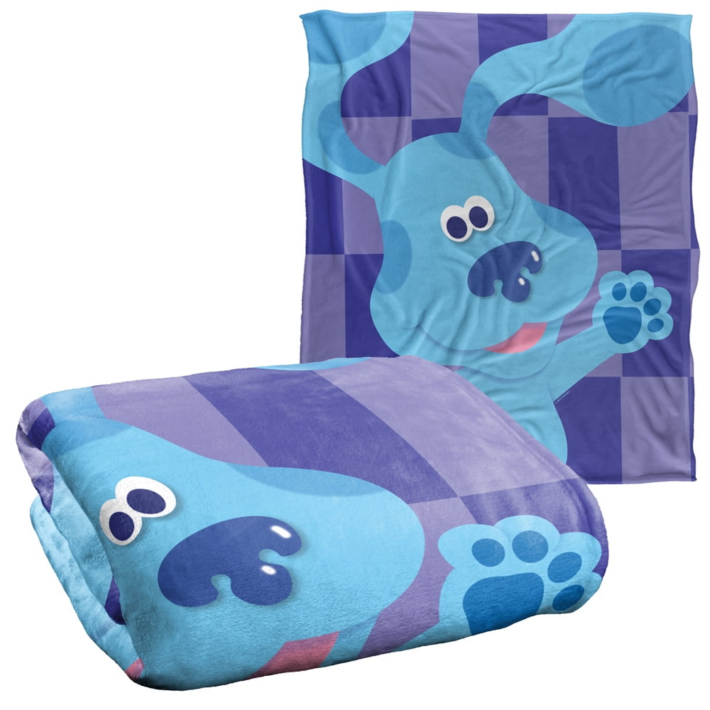 Blues Clues Blanket, 50"x60" Blue's Clues Large Blue Silky Touch Super