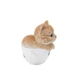 thumbnail image 2 of Décoration de Jardin Statue d'Animal Tasse à Thé Chaton Statue Tabby Orange, 2 of 5