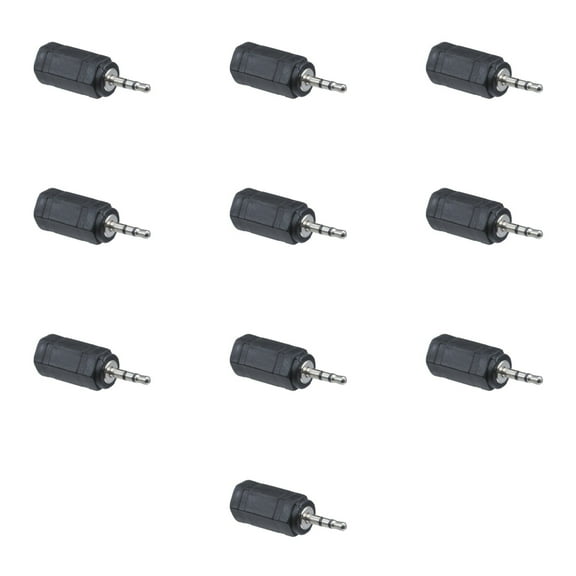 Lumenzi 3.5mm Stereo Female to 2.5mm Stereo Male Headset Adapter, 10 Count, 1 Pack