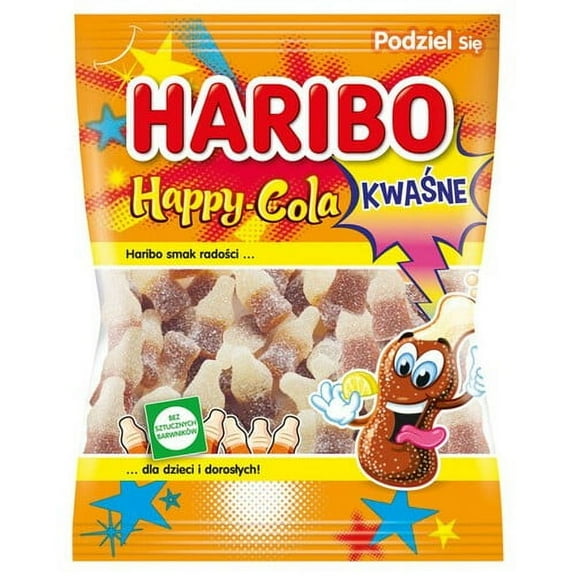 HARIBO Happy Cola SOUR Edition gummies 175g/6 oz