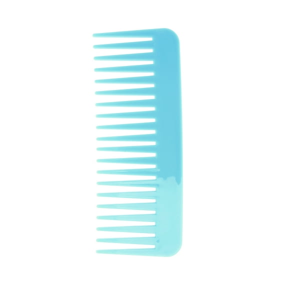 Unique Bargains 1 Pc Flat Style Wide Tooth Comb for Curly Thin Hair Plastic Sky Blue
