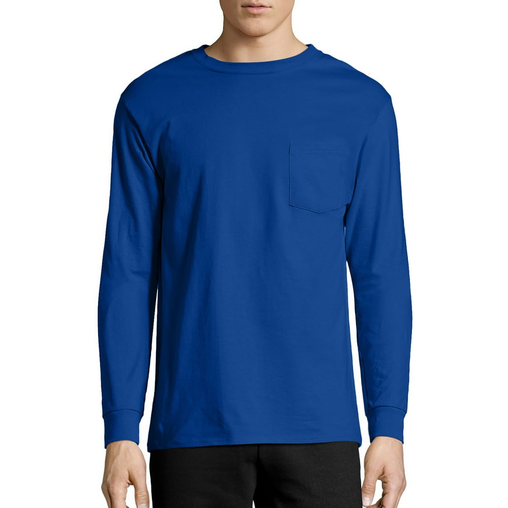 Hanes Hanes Men's Authentic Long Sleeve Pocket Tee
