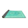 thumbnail image 2 of Ahgly Company Indoor Square Medallion Turquoise Blue Traditional Area Rugs, 6' Square, 2 of 4