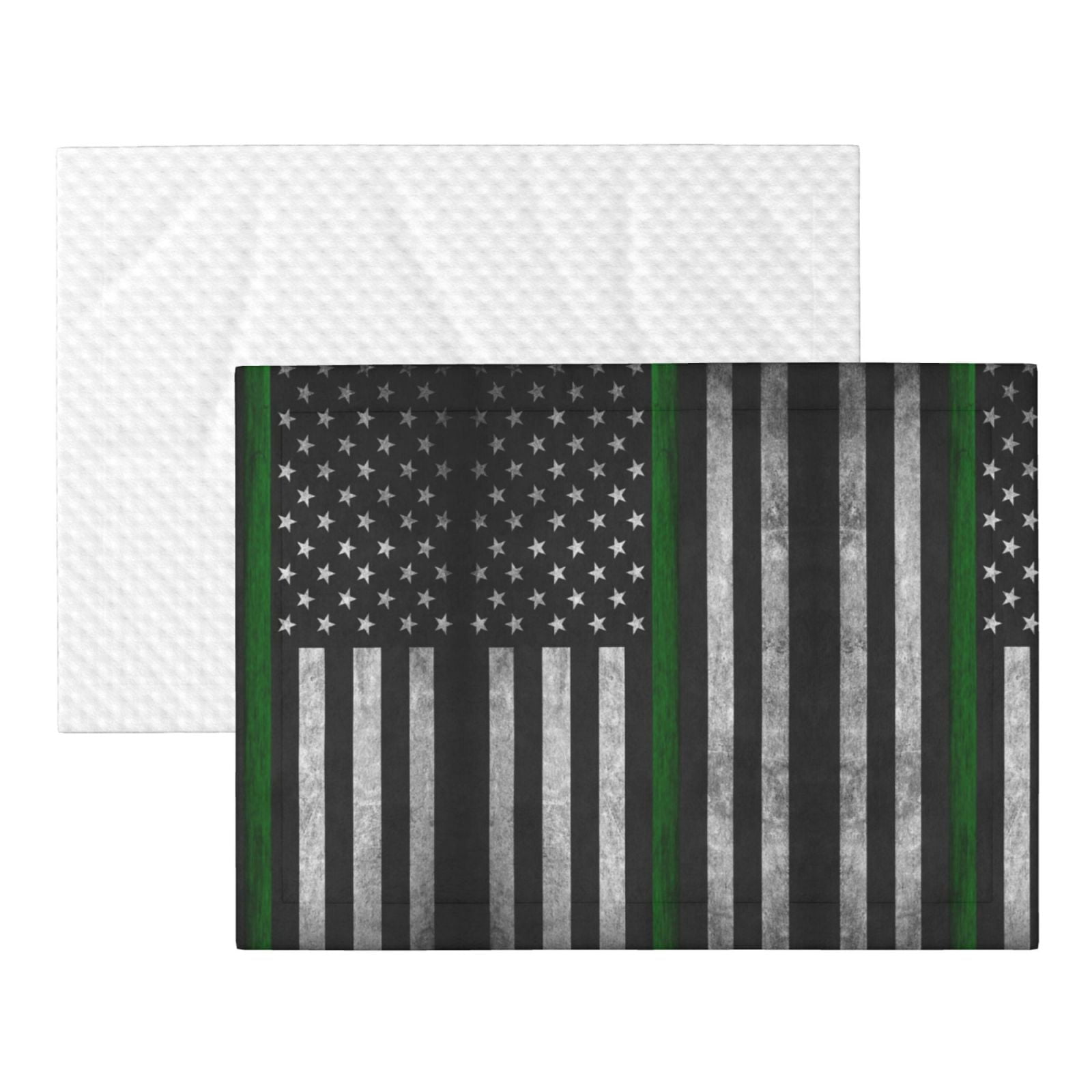 Thin Green Line Flag Dog Blanket Soft Warm Flannel Cat Blanket Great Pet Throw for Cats Puppy Small Medium Large Dog