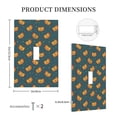 thumbnail image 3 of Haiem Hot Dog 6 Pattern Decorative Wall Plates, 1-Gang 5.0" x3.0", Unbreakable Thermoplastic Faceplate Cover for Decorator Receptacle Outlet & Switch-Style T, 3 of 6