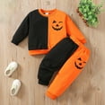 thumbnail image 2 of Mercatoo Toddler Halloween Tops Pants Sets 2pc Fall Pullover Sweatshirts Joggers Sweatpants Outfits Baby Boys Cute Graphic Tops, 2 of 7