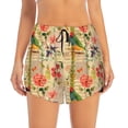 thumbnail image 2 of Goofa Vintage Bird Printed Women 2 in 1 Running Shorts,Quick Dry Athletic Workout Shorts,High Waisted Athletic Shorts with Liner Pockets-X-Large, 2 of 9