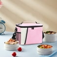 thumbnail image 3 of Yhmxh Lunch Box for Men, Insulated Lunch Bag with Adjustable Shoulder Strap for Women, Adults Small Bento Bag for Office Work, Leakproof Freezable Cooler Bag Reusable Portable Lunch Box (Pink), 3 of 6