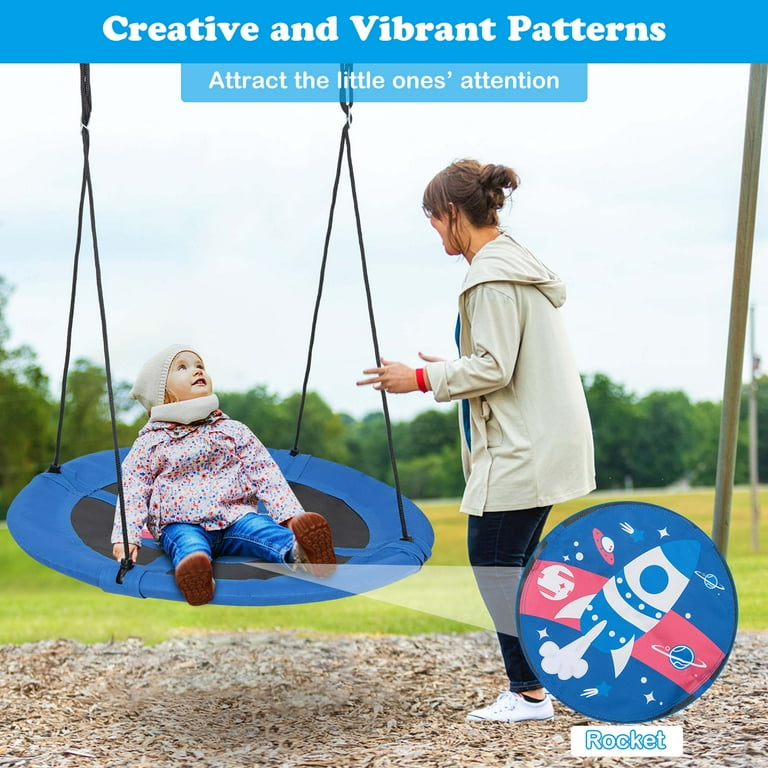 Goplus 40'' Flying Saucer Tree Swing Indoor Outdoor Play Set Swing