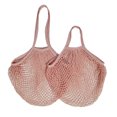thumbnail image 1 of Grande + Pequeña - Dos bolsas de malla para la compra - Rosa Xemadio LRWJ677-3, 1 of 6