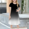 thumbnail image 2 of Teen Girls Dresses Short Sleeve Gradient Dress Casual Summer A-Line Sundress for Kids Soft & Breathable Fabric Ages 4-12 ,Sie:150, 2 of 7